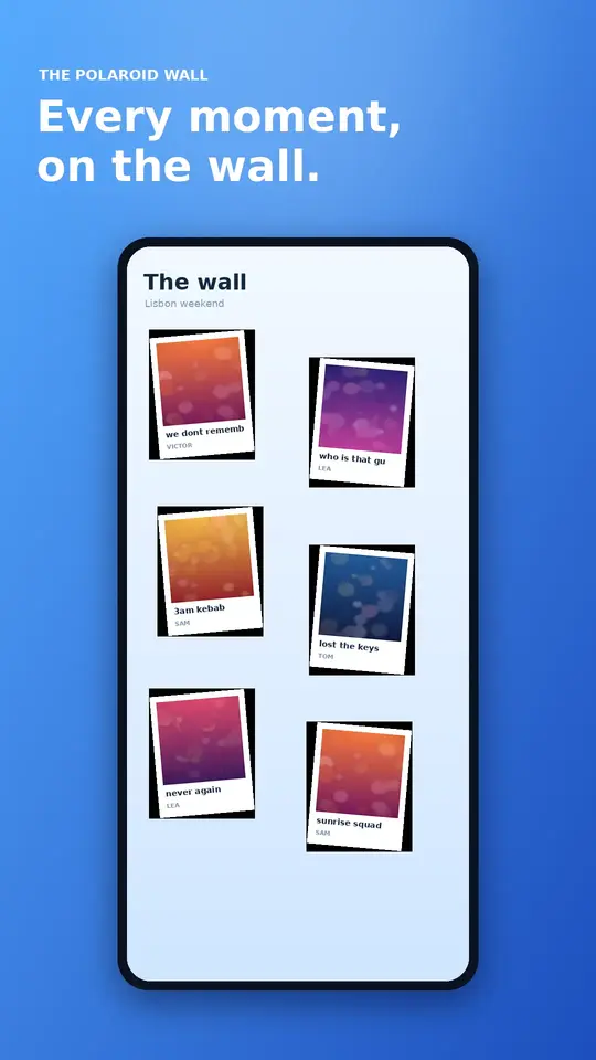 Le mur de polaroids dans Sealed